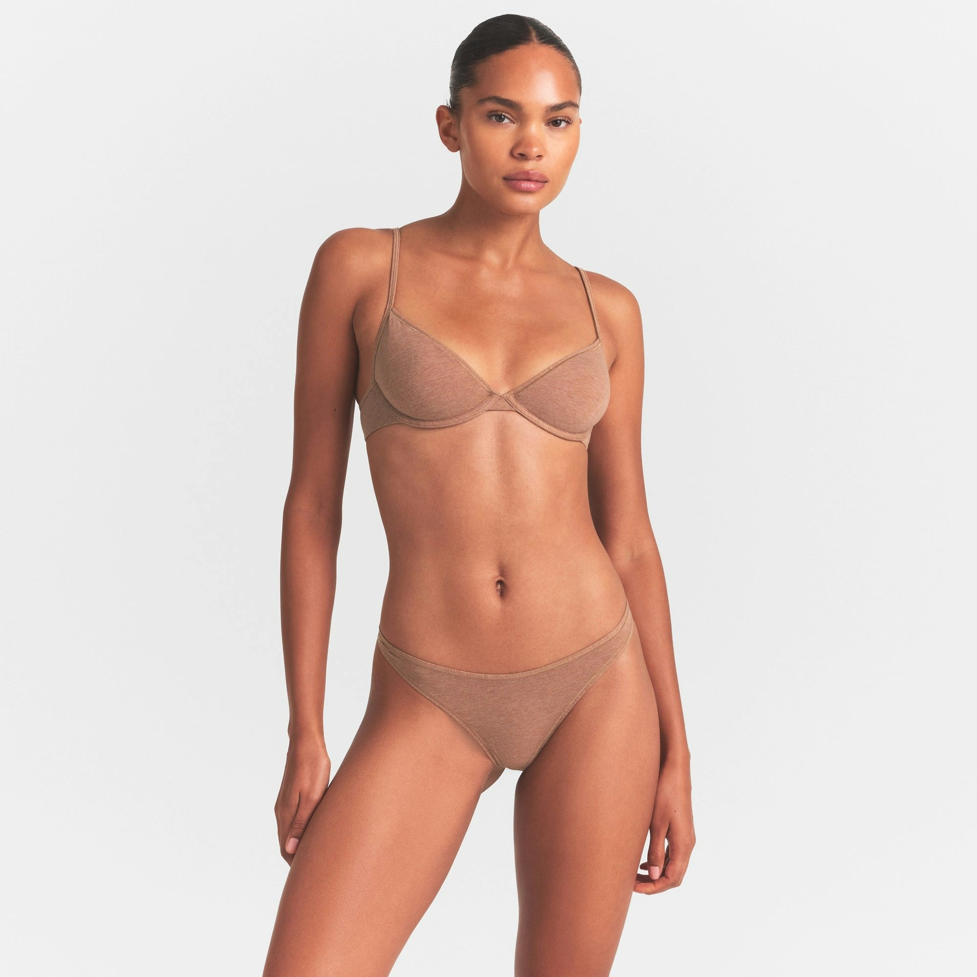 EVERYDAY COTTON UNLINED DEMI BRA - SIENNA HEATHER - image 21