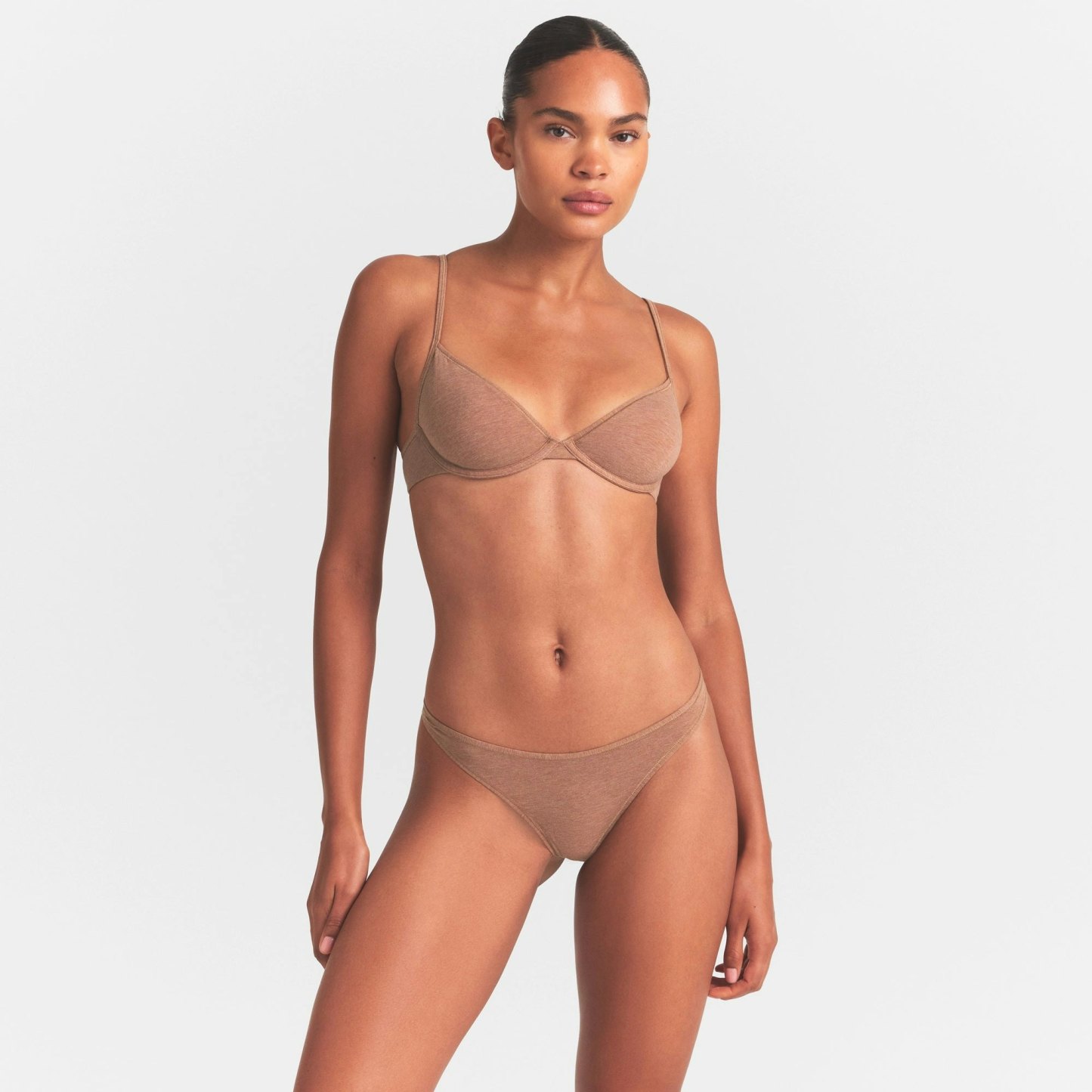 EVERYDAY COTTON UNLINED DEMI BRA - SIENNA HEATHER - image 21
