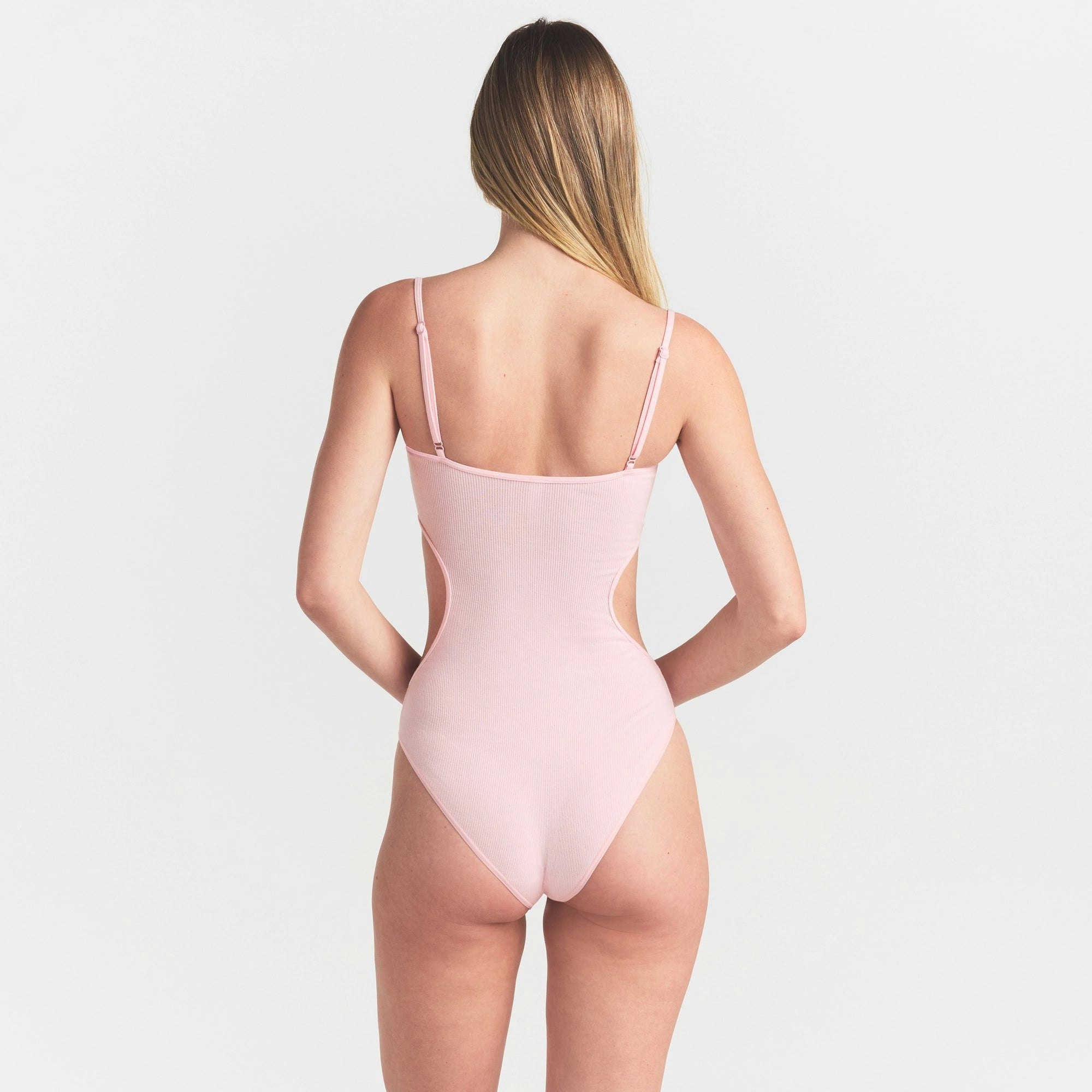 COTTON RIB CUT OUT BODYSUIT - CHERRY BLOSSOM - image 3