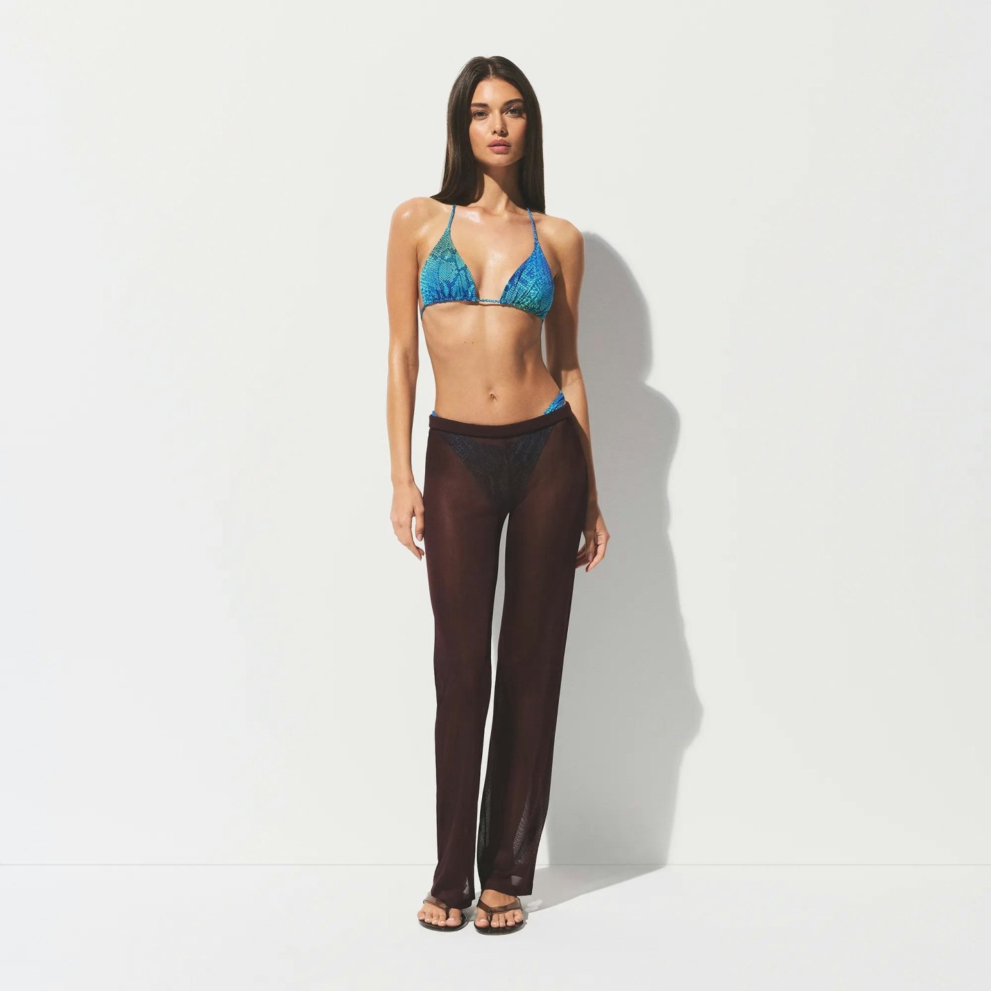 SLINKY KNIT LOW RISE PANT - CURRANT - image 9