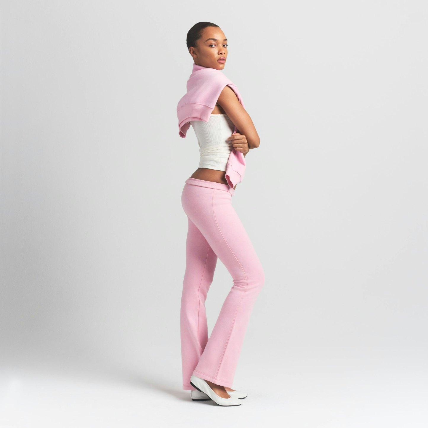 COTTON FLEECE SLIM PANT - HALITE - image 4