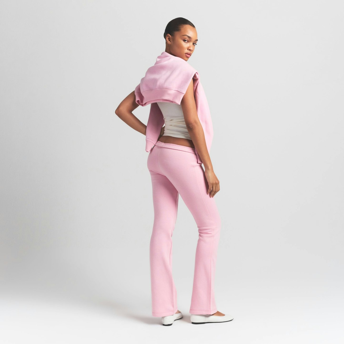 COTTON FLEECE SLIM PANT - HALITE - image 3
