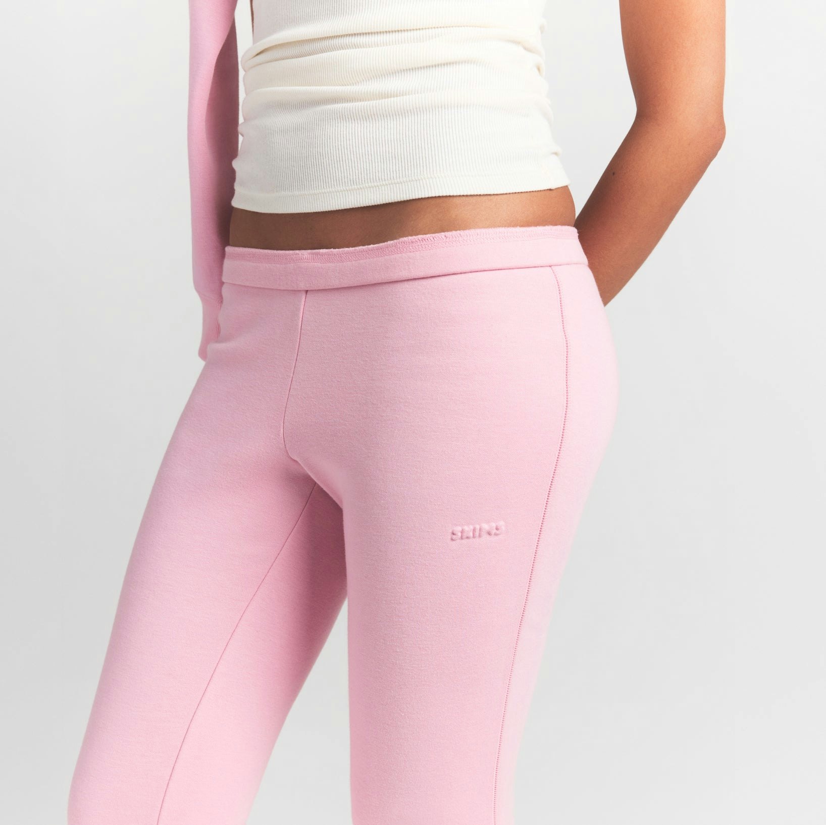 COTTON FLEECE SLIM PANT - HALITE - image 2
