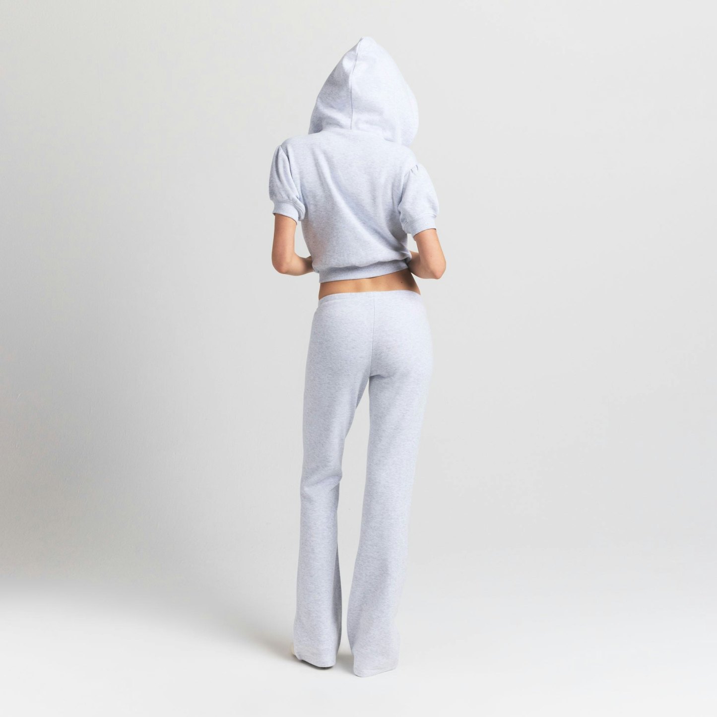 COTTON FLEECE SLIM PANT - LIGHT HEATHER GREY - image 14
