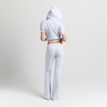 COTTON FLEECE SLIM PANT - LIGHT HEATHER GREY - image 14