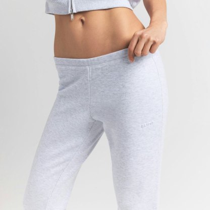 COTTON FLEECE SLIM PANT - LIGHT HEATHER GREY - image 12