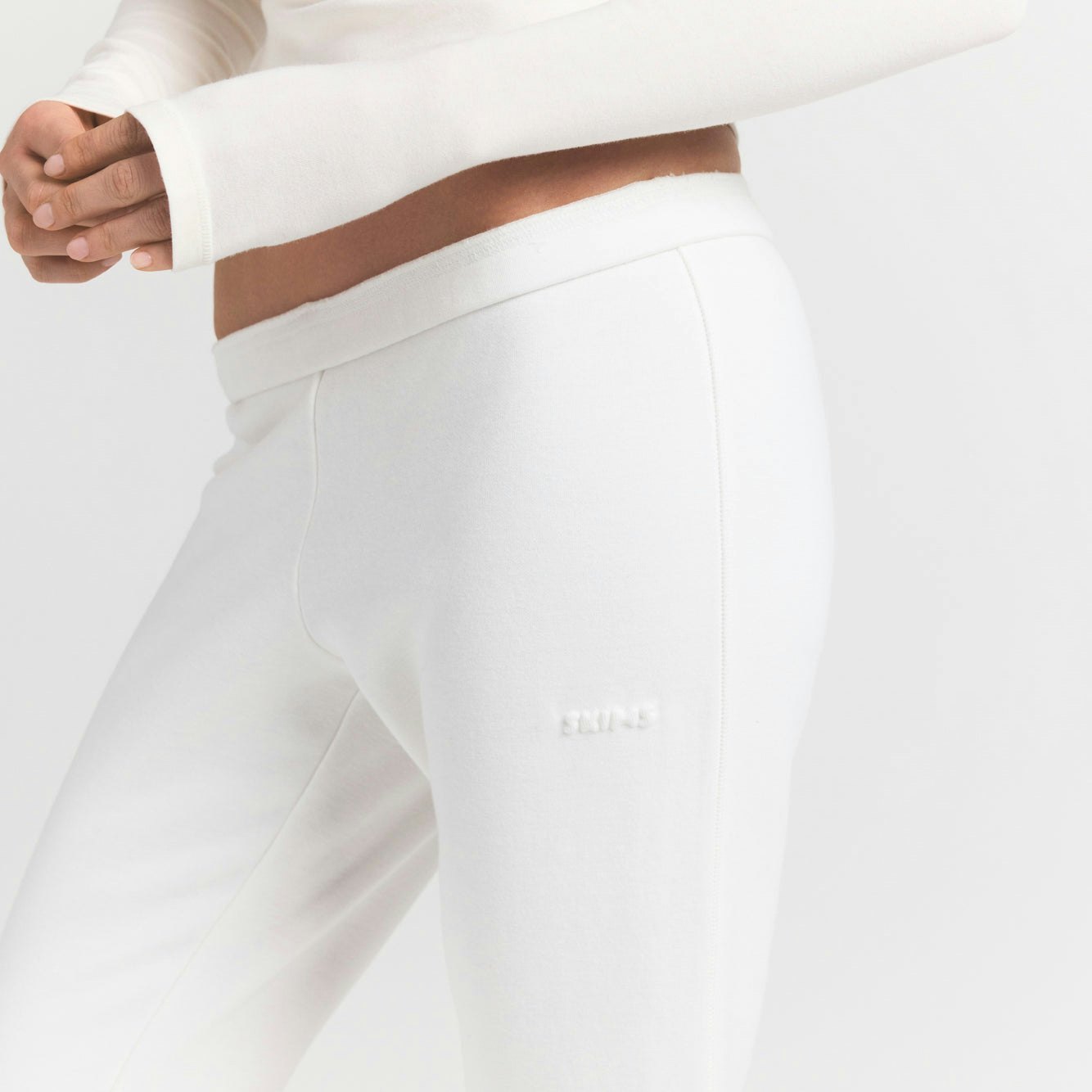 COTTON FLEECE SLIM PANT - MARBLE - image 7