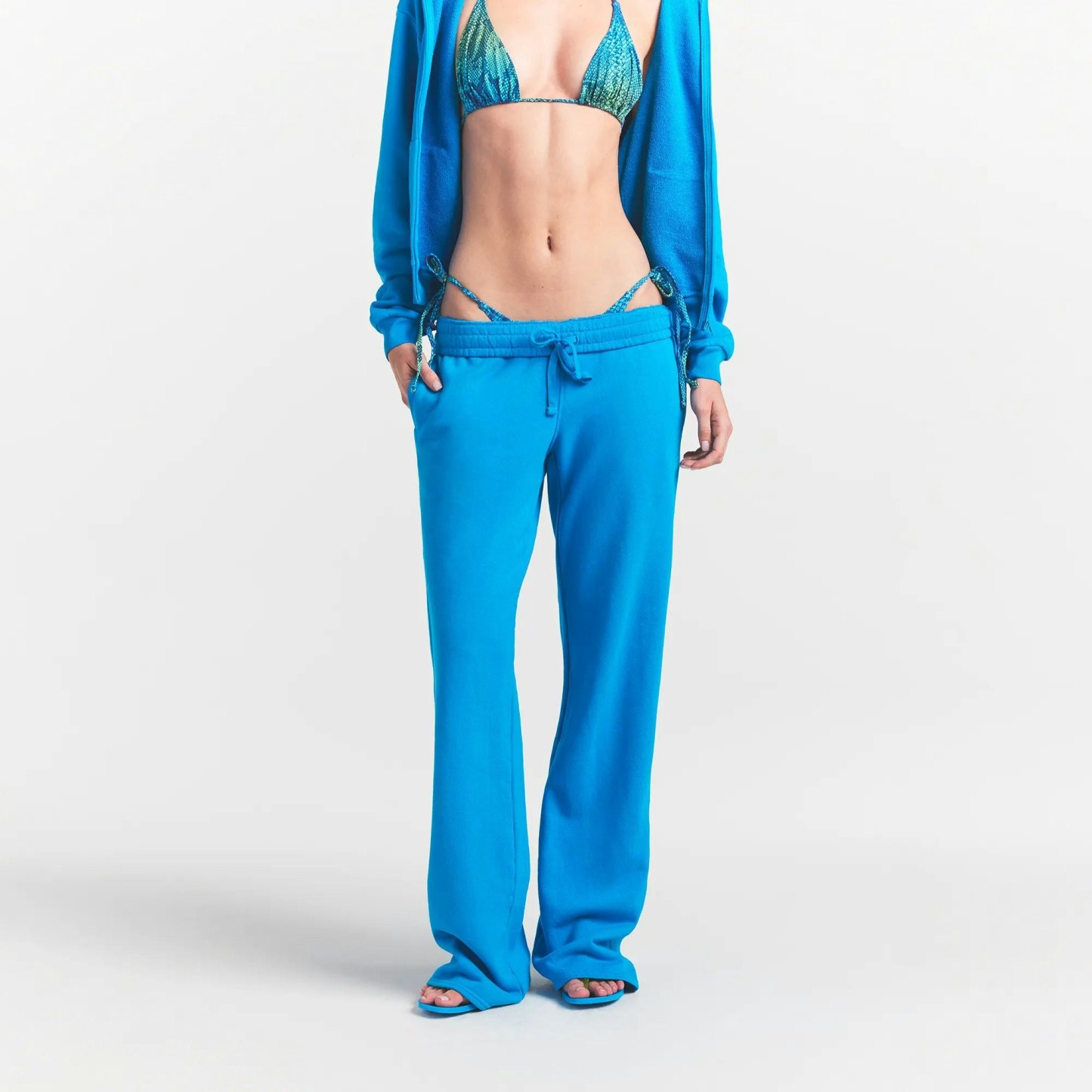 FRENCH TERRY STRAIGHT LEG PANT - CERULEAN - image 13