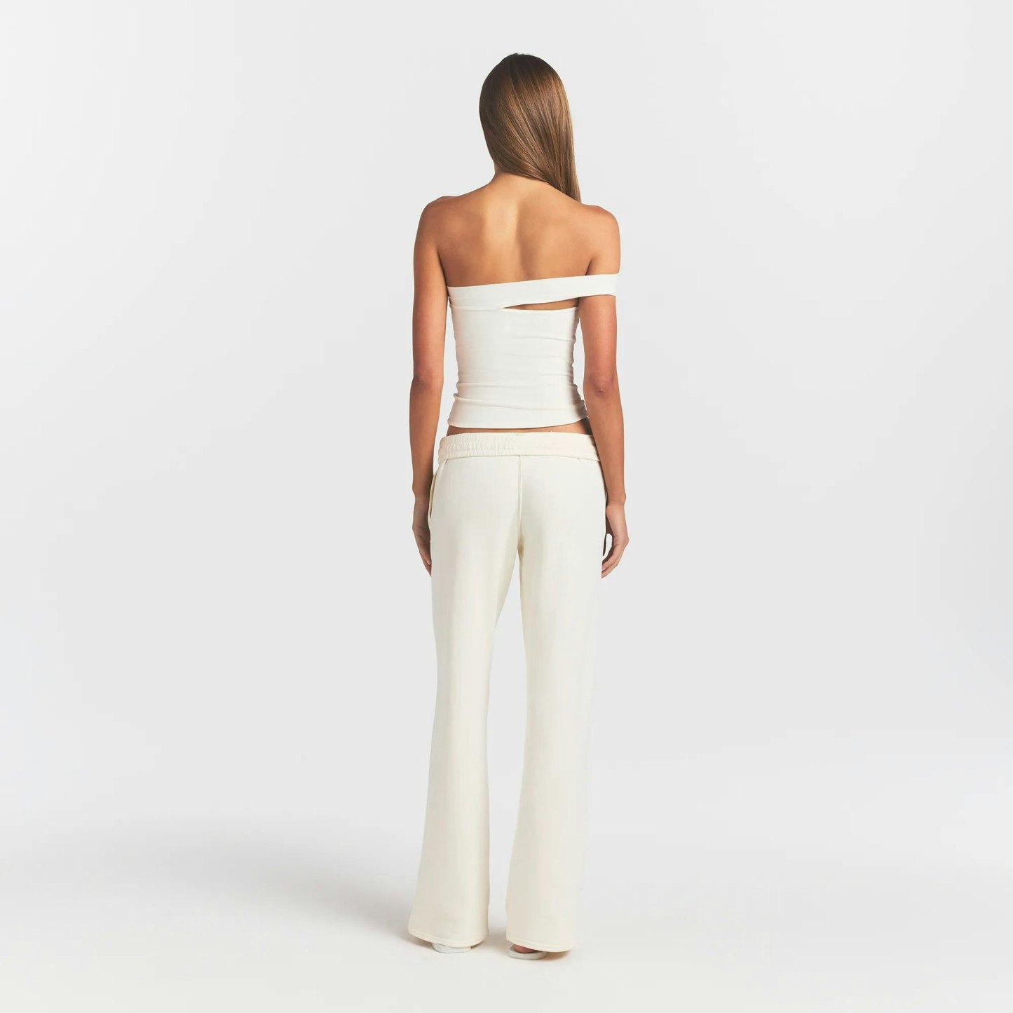 FRENCH TERRY STRAIGHT LEG PANT - ECRU - image 9