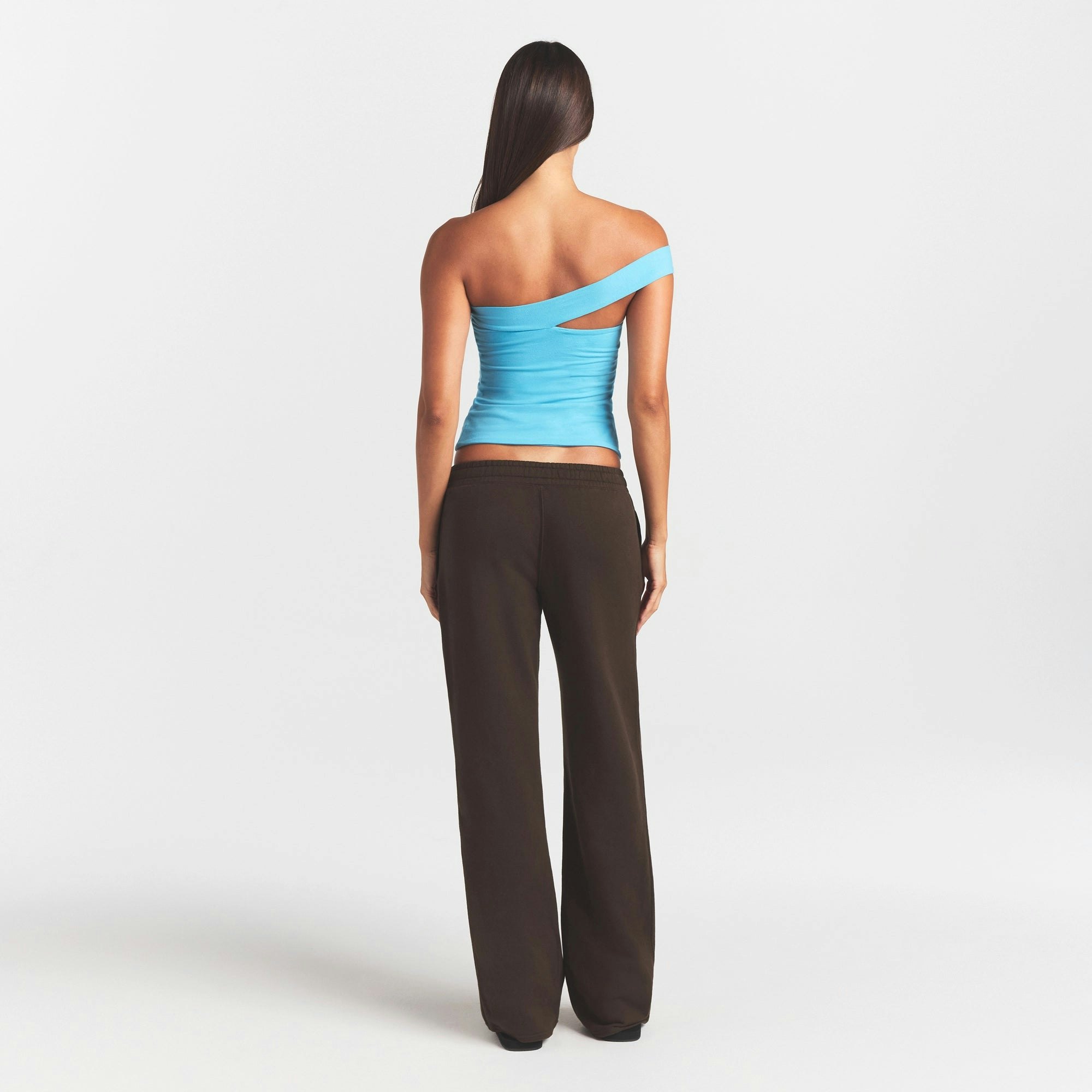 FRENCH TERRY STRAIGHT LEG PANT - ESPRESSO - image 4