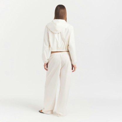 WOVEN COTTON OVERSIZED STRAIGHT LEG PANT - EGRET - image 13