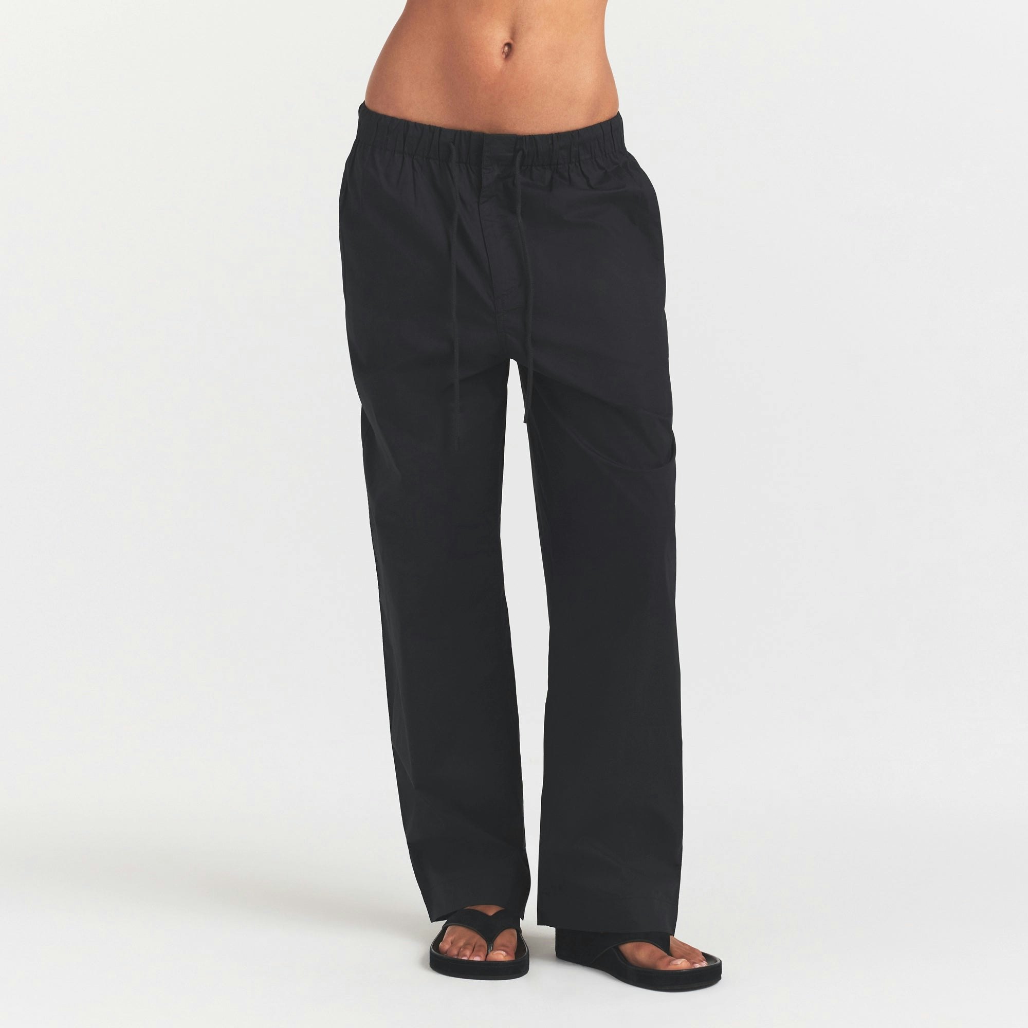 WOVEN COTTON OVERSIZED STRAIGHT LEG PANT - ONYX - image 7