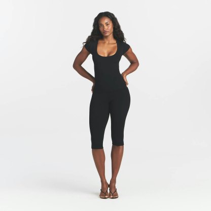 REFINED KNIT CAPRI - OBSIDIAN