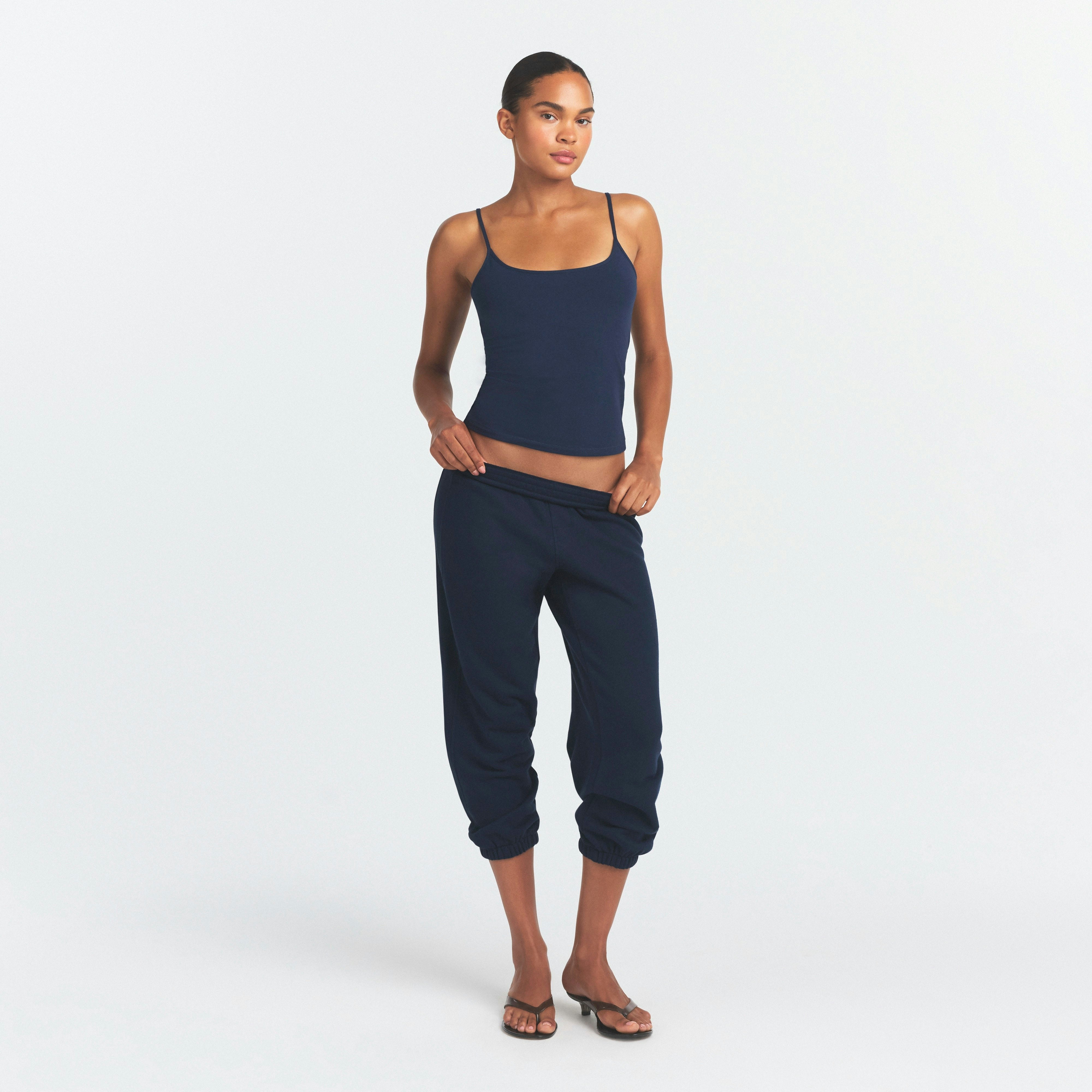 DRAPEY FRENCH TERRY CROPPED JOGGER - NAVY - image 13