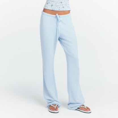DRAPEY FRENCH TERRY STRAIGHT LEG PANT - POWDER BLUE - image 8