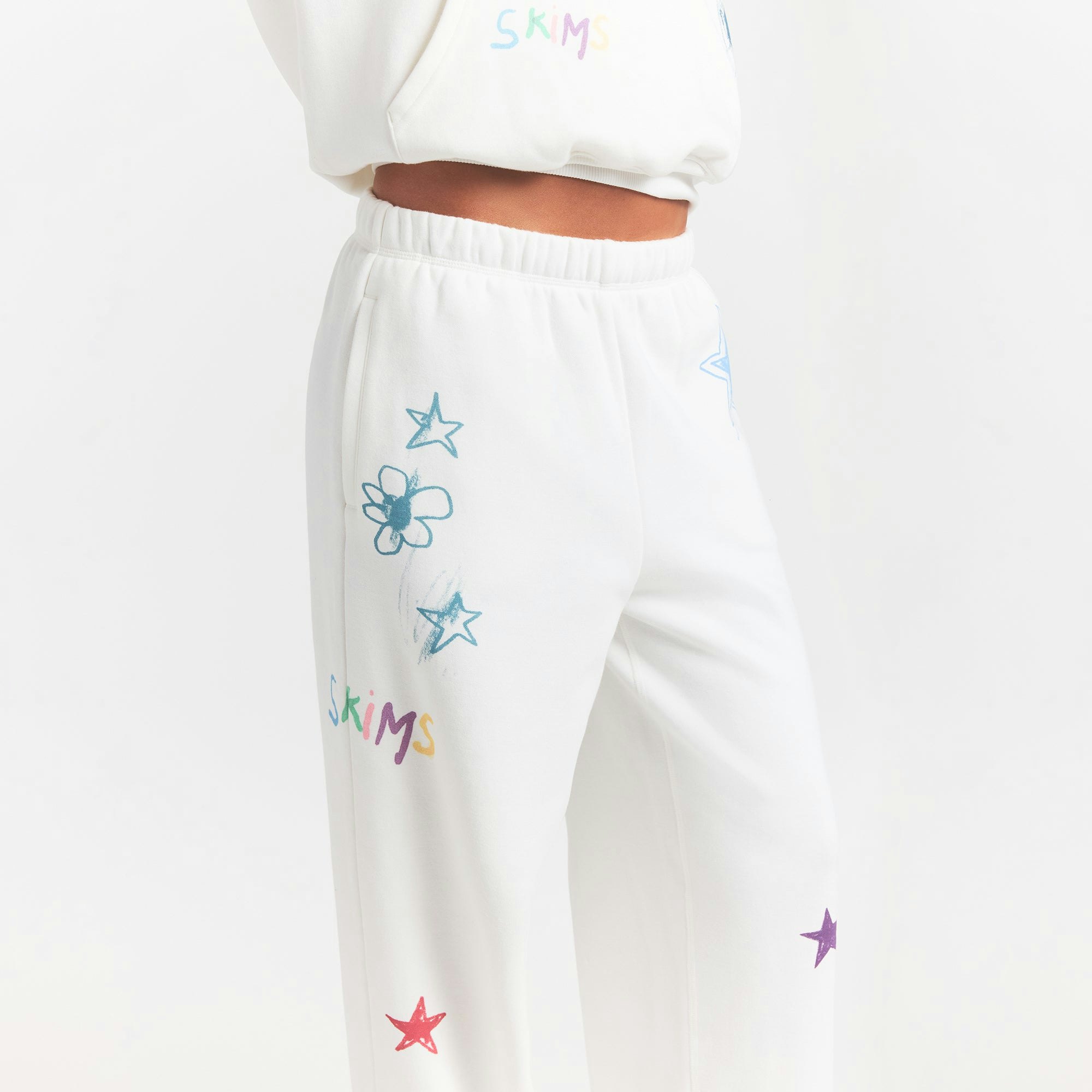 COTTON FLEECE CLASSIC STRAIGHT LEG PANT - MARBLE MULTI DOODLE PRINT - image 26