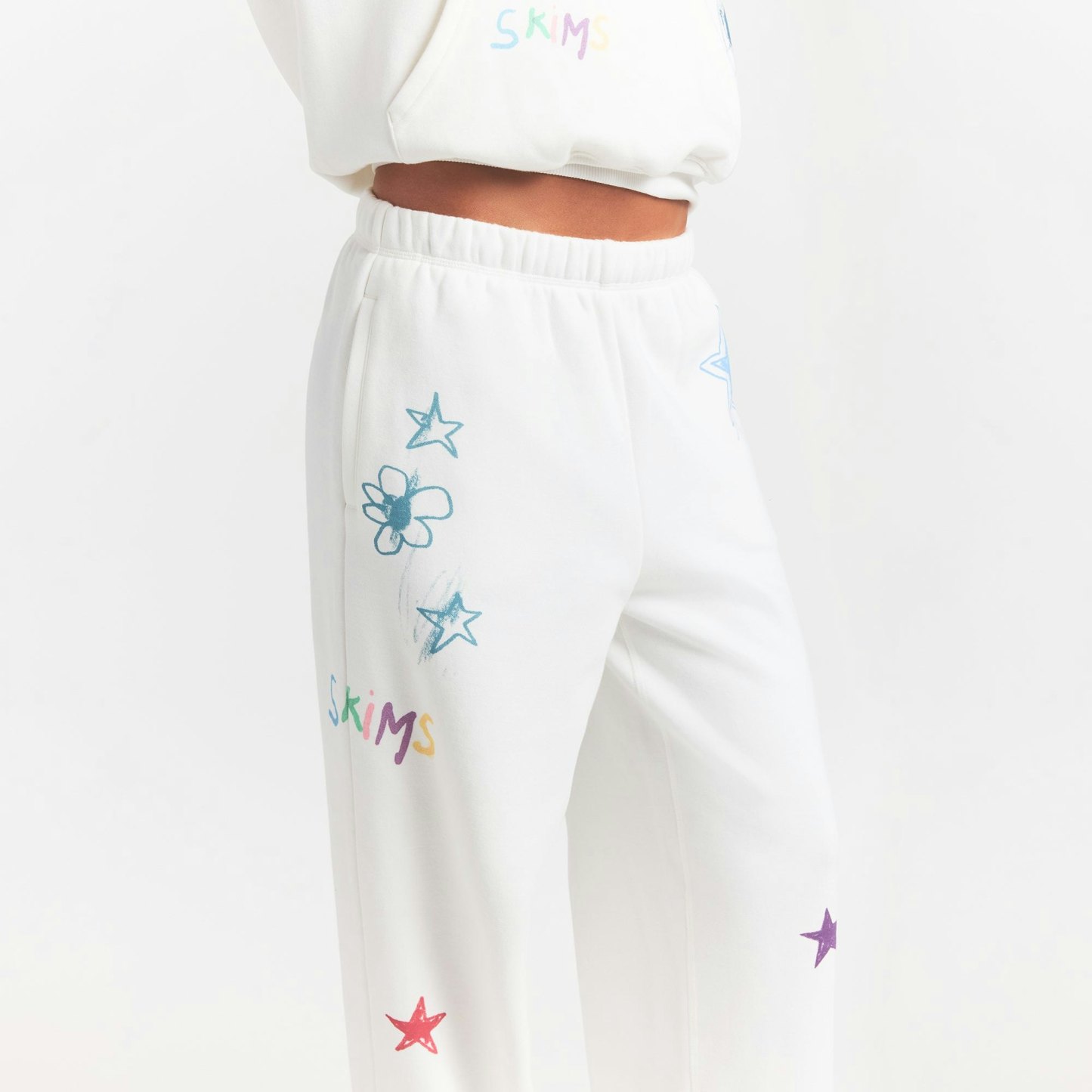 COTTON FLEECE CLASSIC STRAIGHT LEG PANT - MARBLE MULTI DOODLE PRINT - image 26
