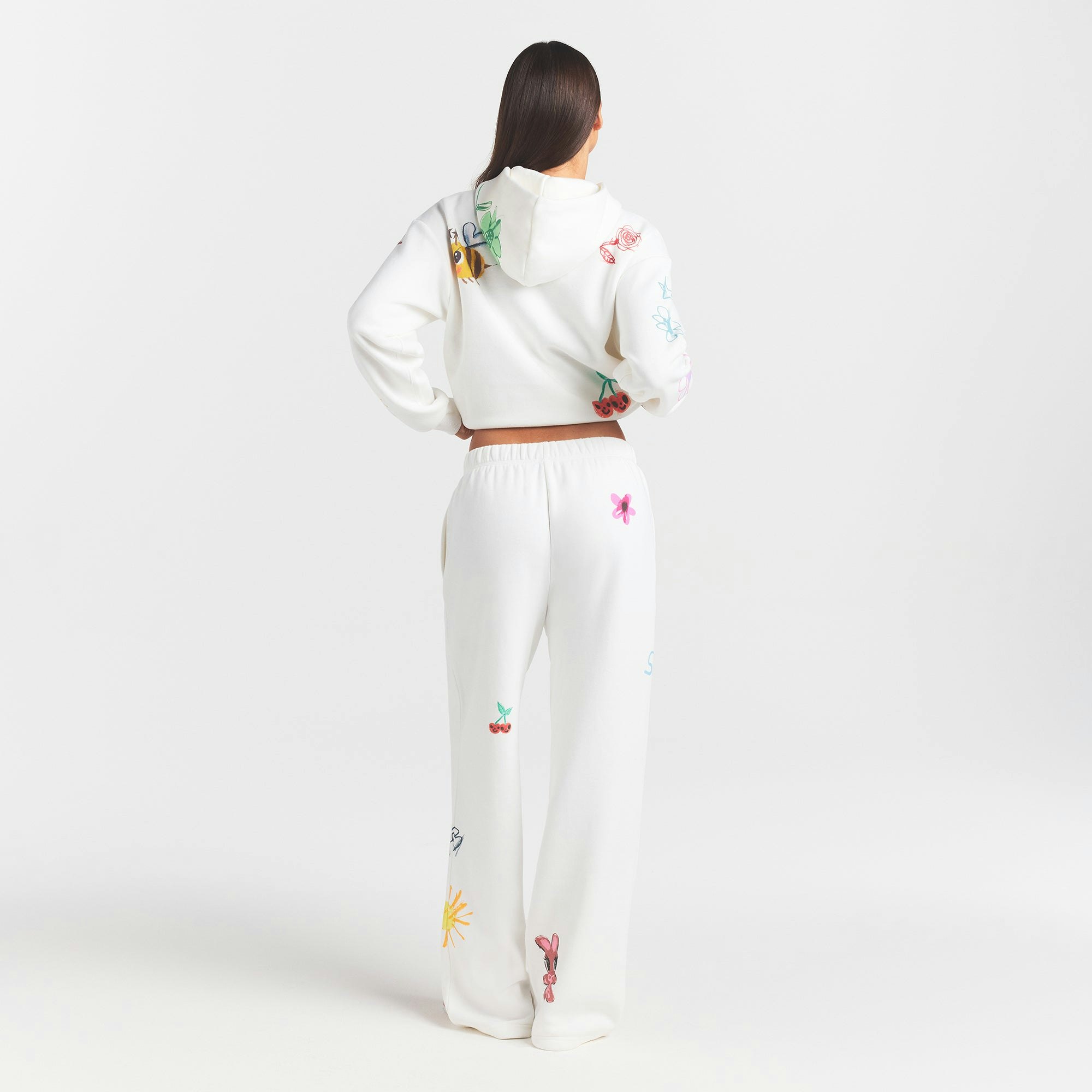 COTTON FLEECE CLASSIC STRAIGHT LEG PANT - MARBLE MULTI DOODLE PRINT - image 28