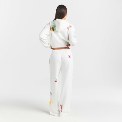 COTTON FLEECE CLASSIC STRAIGHT LEG PANT - MARBLE MULTI DOODLE PRINT - image 28