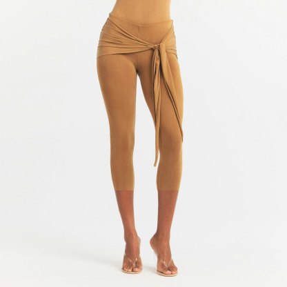 CUPRO JERSEY WRAP CAPRI - ALMOND - image 8