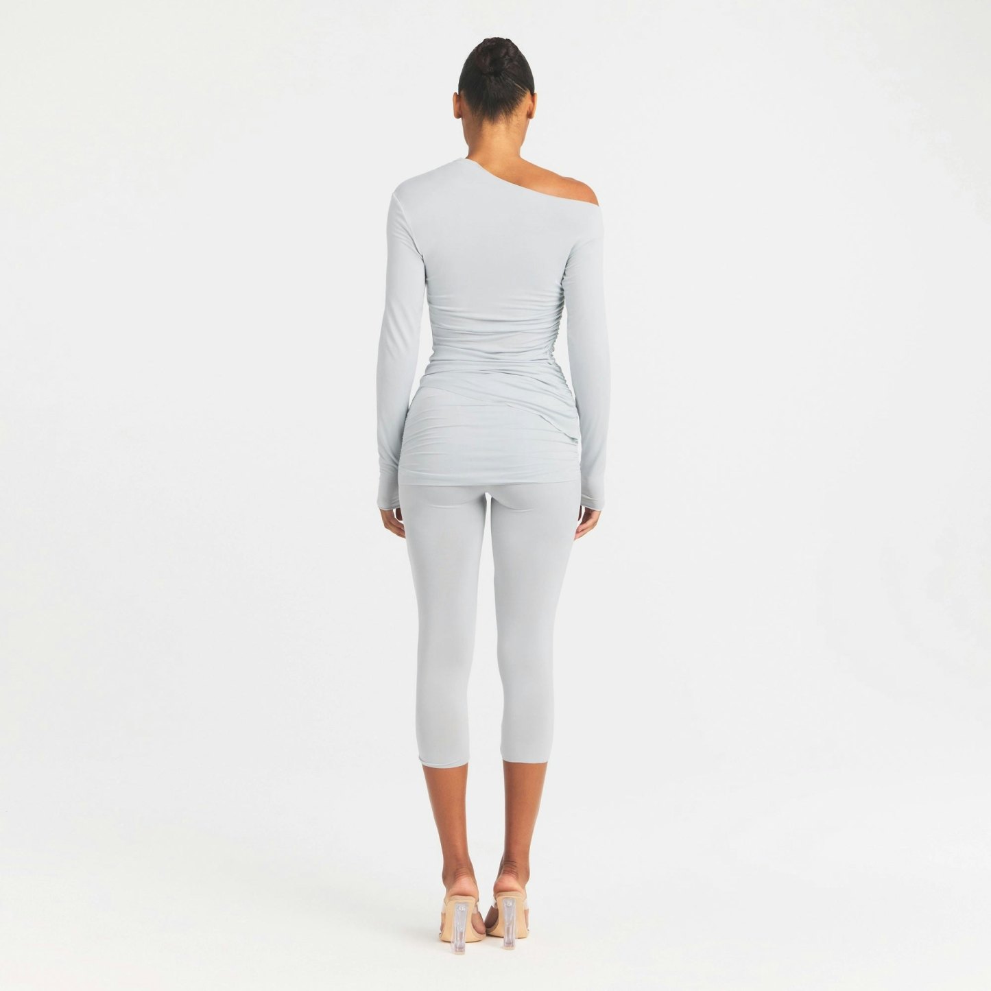 CUPRO JERSEY WRAP CAPRI - PEARL - image 4