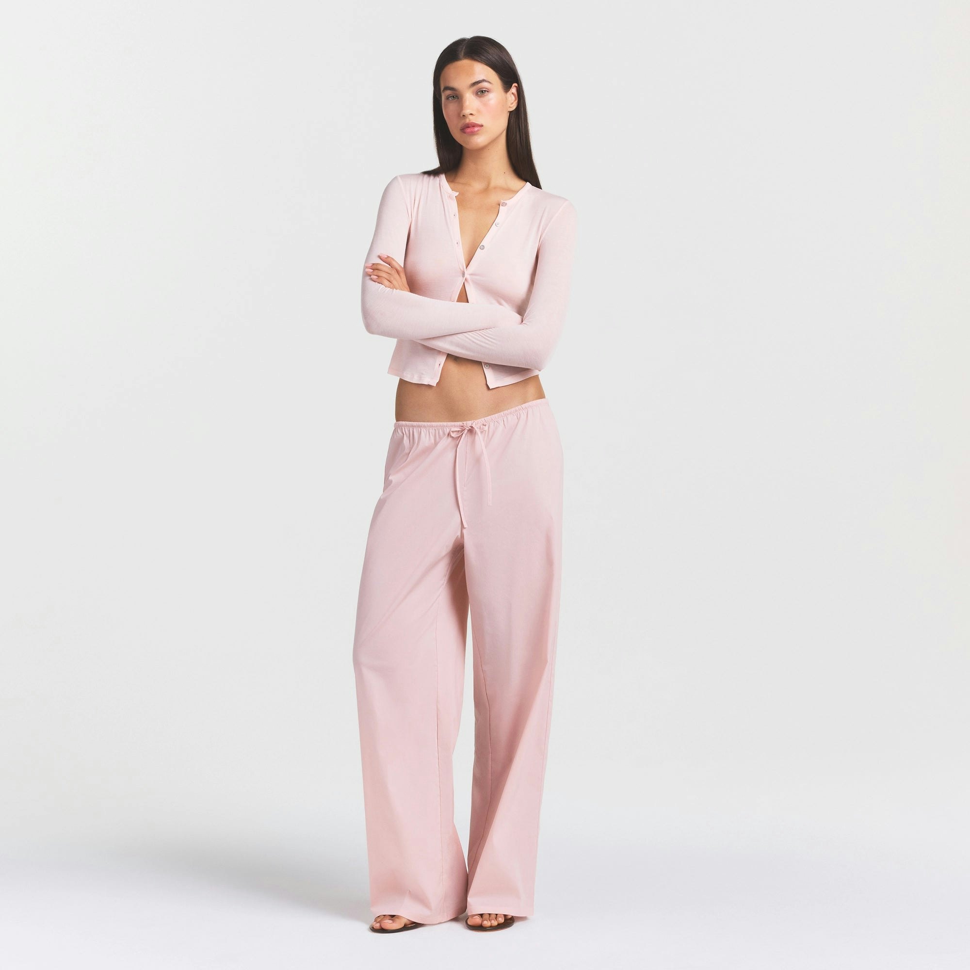 POPLIN APPAREL PANT - DUSTY PINK