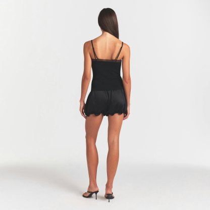 LIGHTWEIGHT SATIN BLOOMER SHORT - OBSIDIAN - image 3