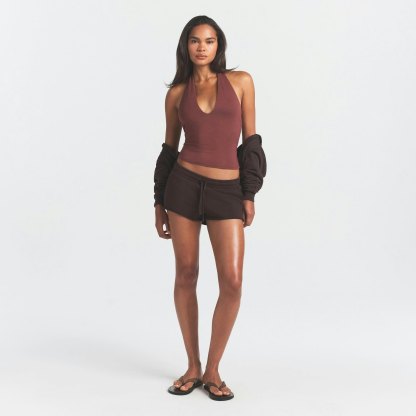 FRENCH TERRY RAW EDGE SHORT - ESPRESSO - image 12