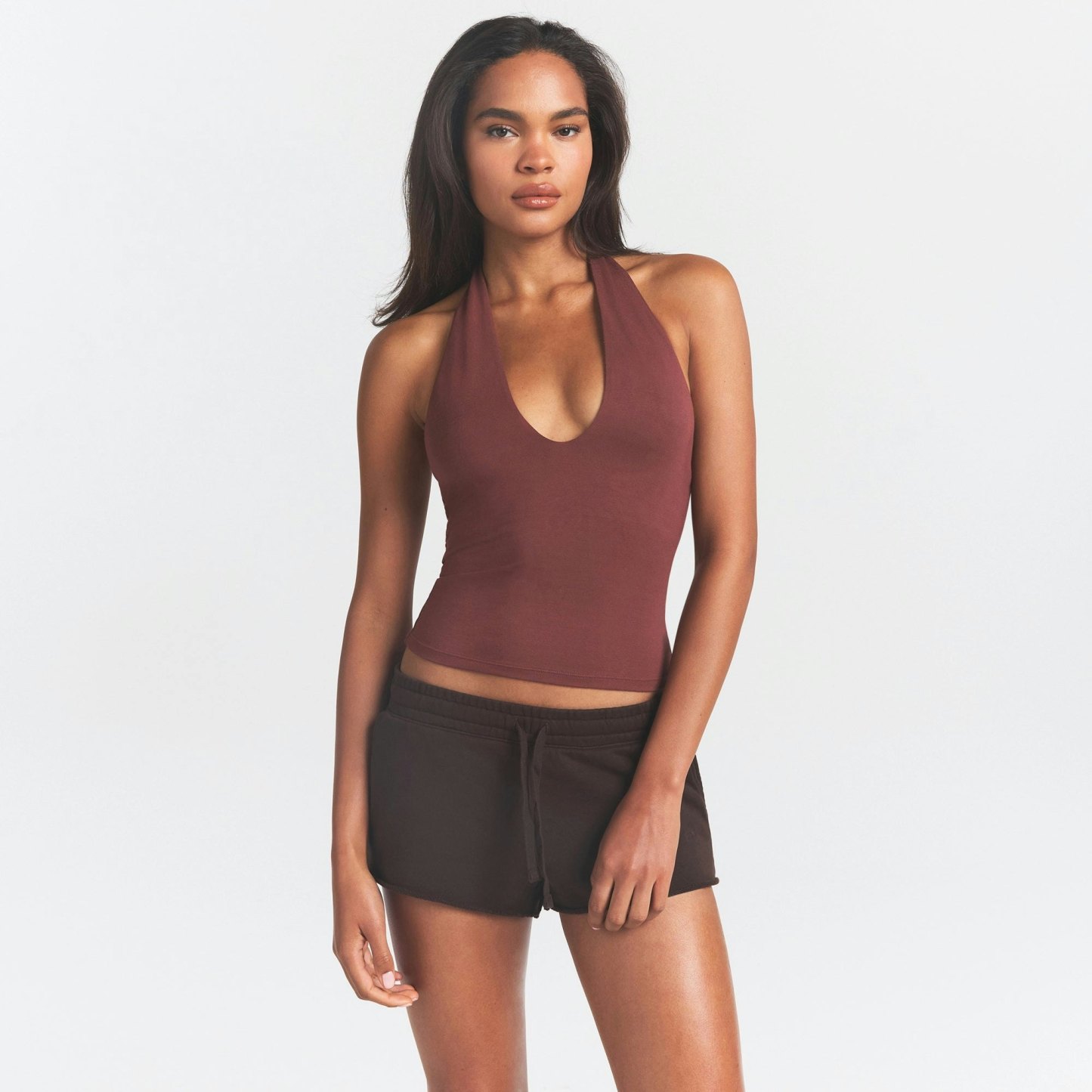 FRENCH TERRY RAW EDGE SHORT - ESPRESSO - image 13