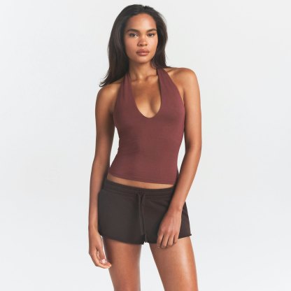 FRENCH TERRY RAW EDGE SHORT - ESPRESSO - image 13
