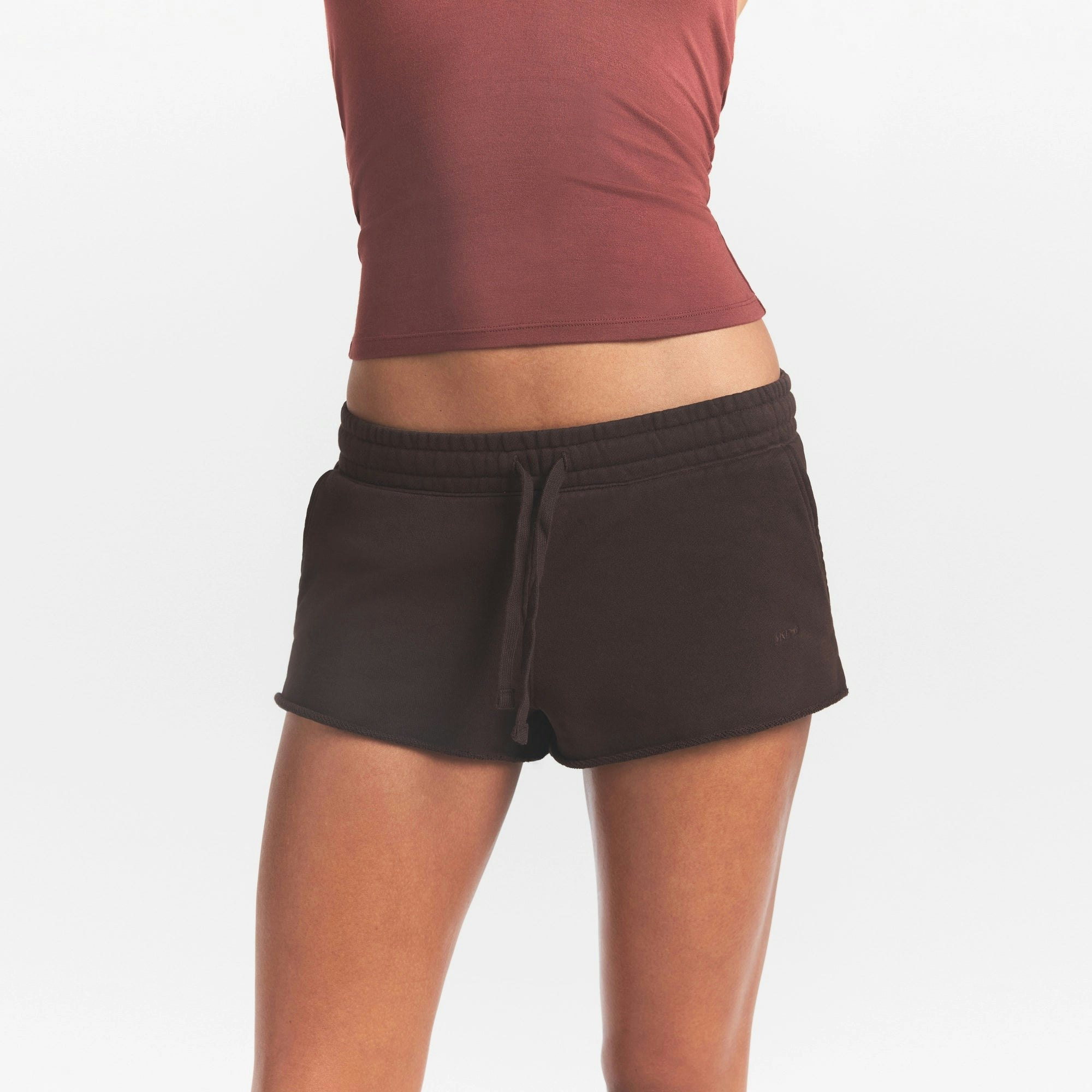 FRENCH TERRY RAW EDGE SHORT - ESPRESSO - image 14