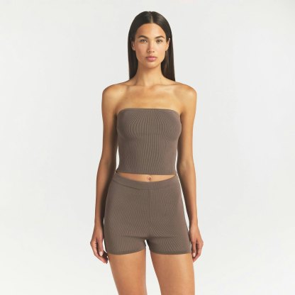 REFINED KNIT HIGH-WAISTED SHORT - AMETHYST - image 8