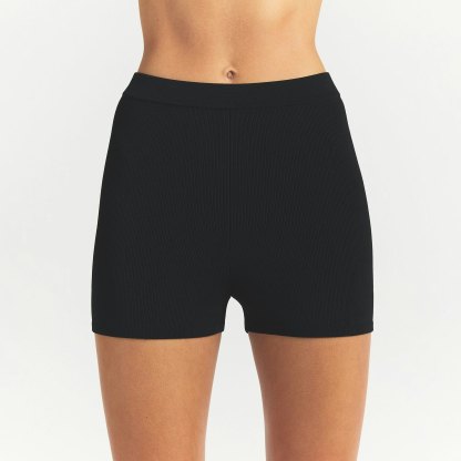REFINED KNIT HIGH-WAISTED SHORT - OBSIDIAN - image 2