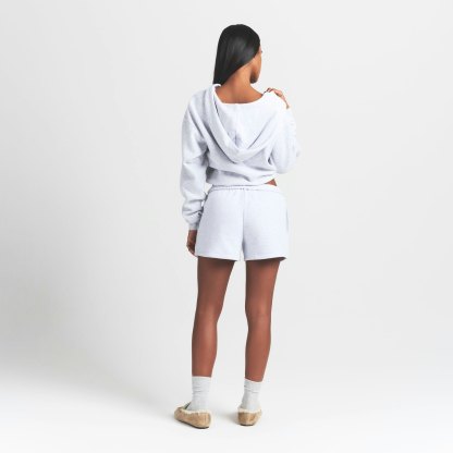 COTTON FLEECE CLASSIC SHORT - LIGHT HEATHER GREY - image 3