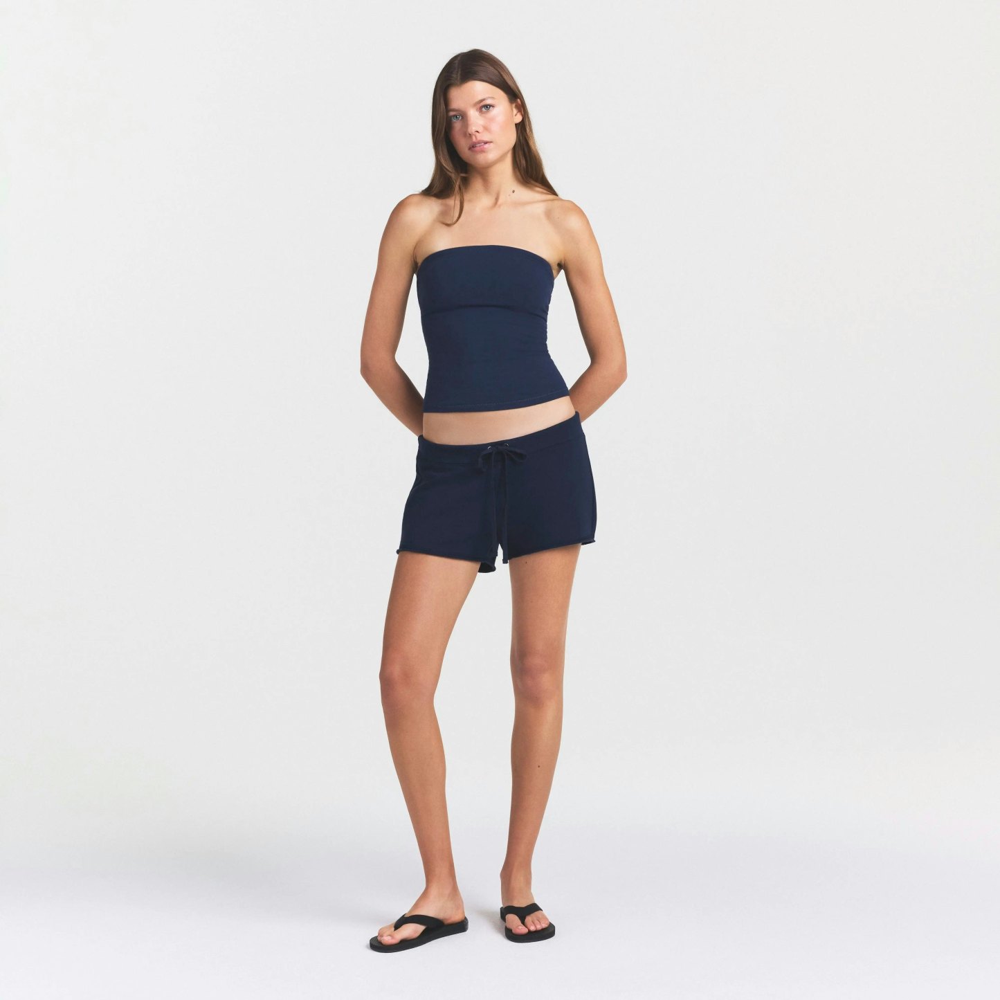 DRAPEY FRENCH TERRY SHORT - NAVY - image 11