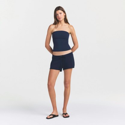 DRAPEY FRENCH TERRY SHORT - NAVY - image 11