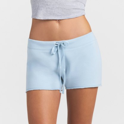 DRAPEY FRENCH TERRY SHORT - POWDER BLUE - image 2