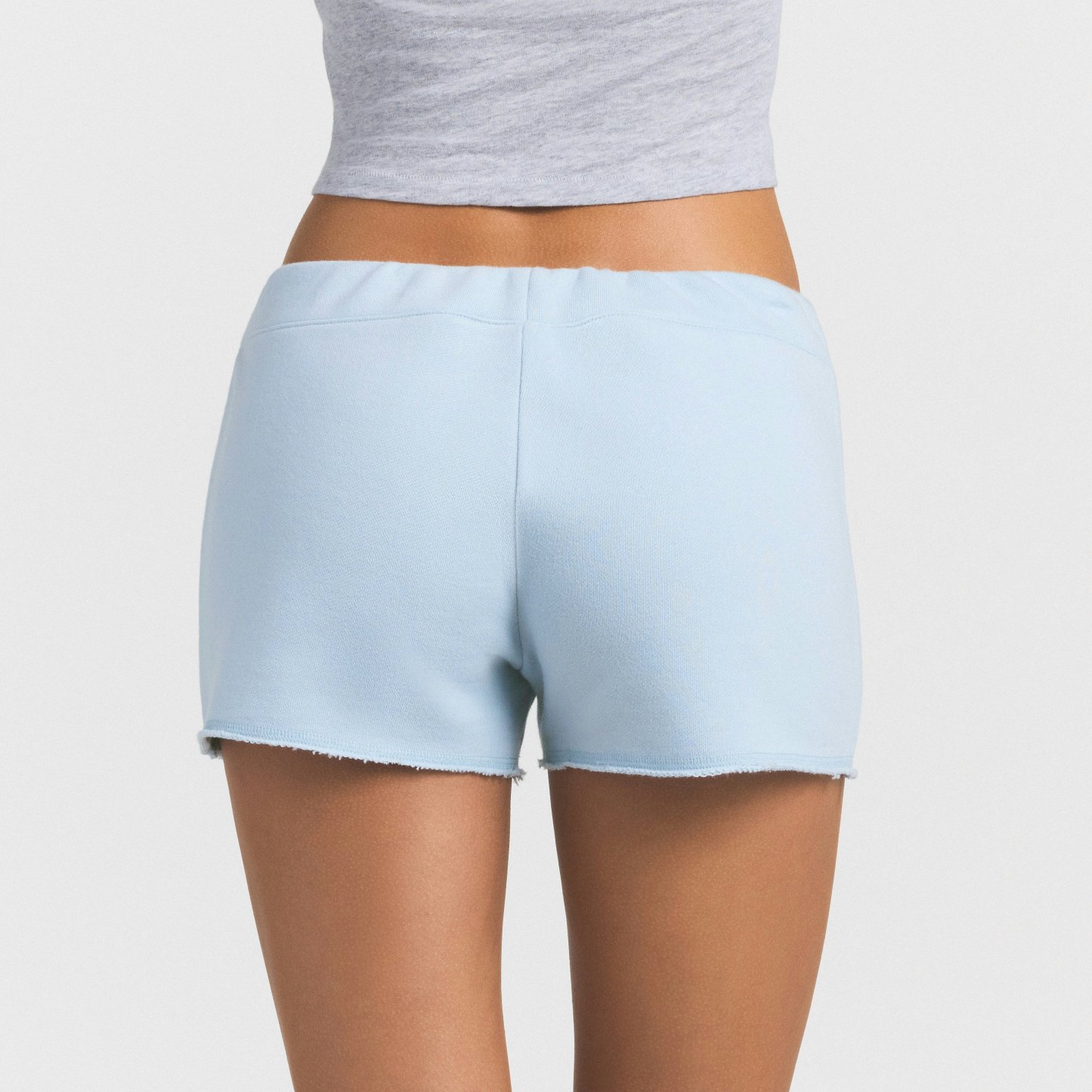 DRAPEY FRENCH TERRY SHORT - POWDER BLUE - image 3