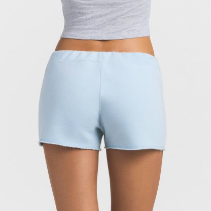DRAPEY FRENCH TERRY SHORT - POWDER BLUE - image 3