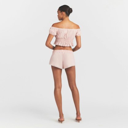 POPLIN APPAREL SHORT - DUSTY PINK - image 4