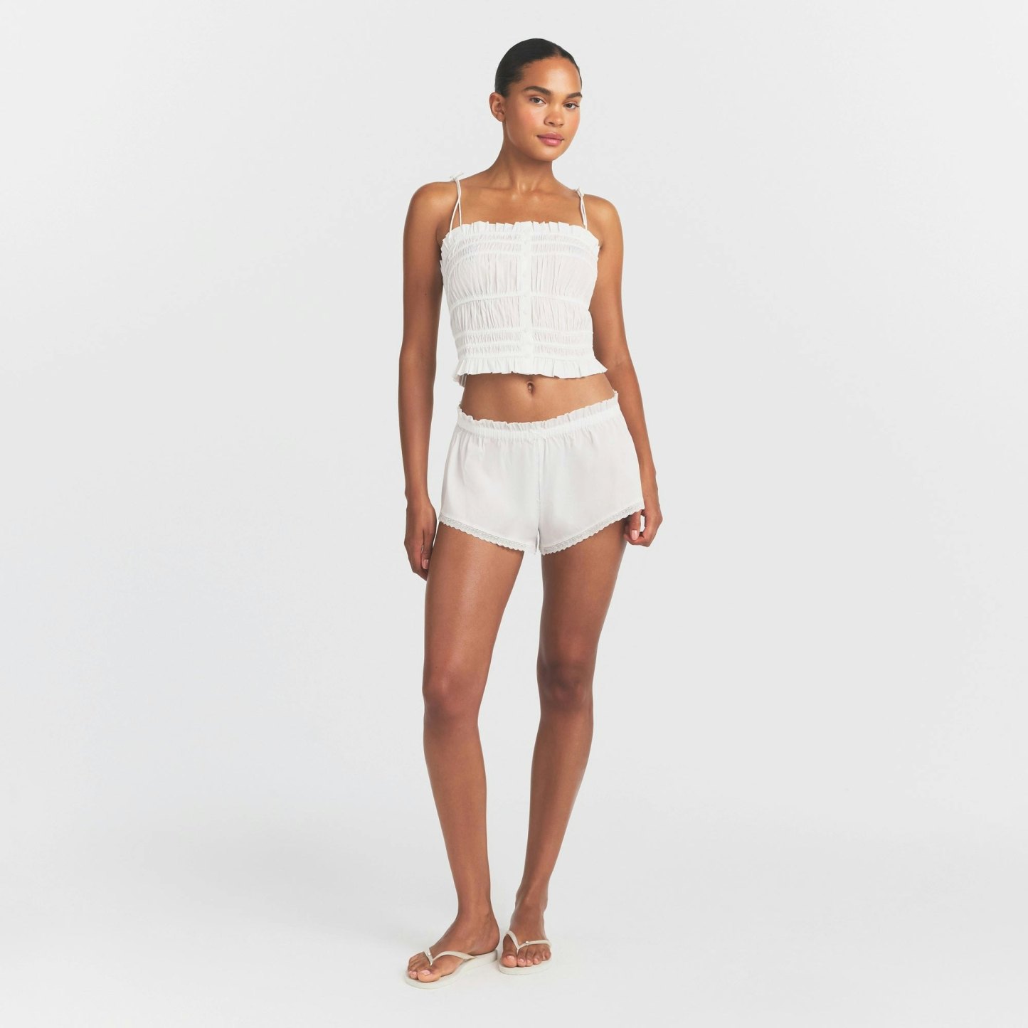 POPLIN APPAREL SHORT - SNOW - image 7