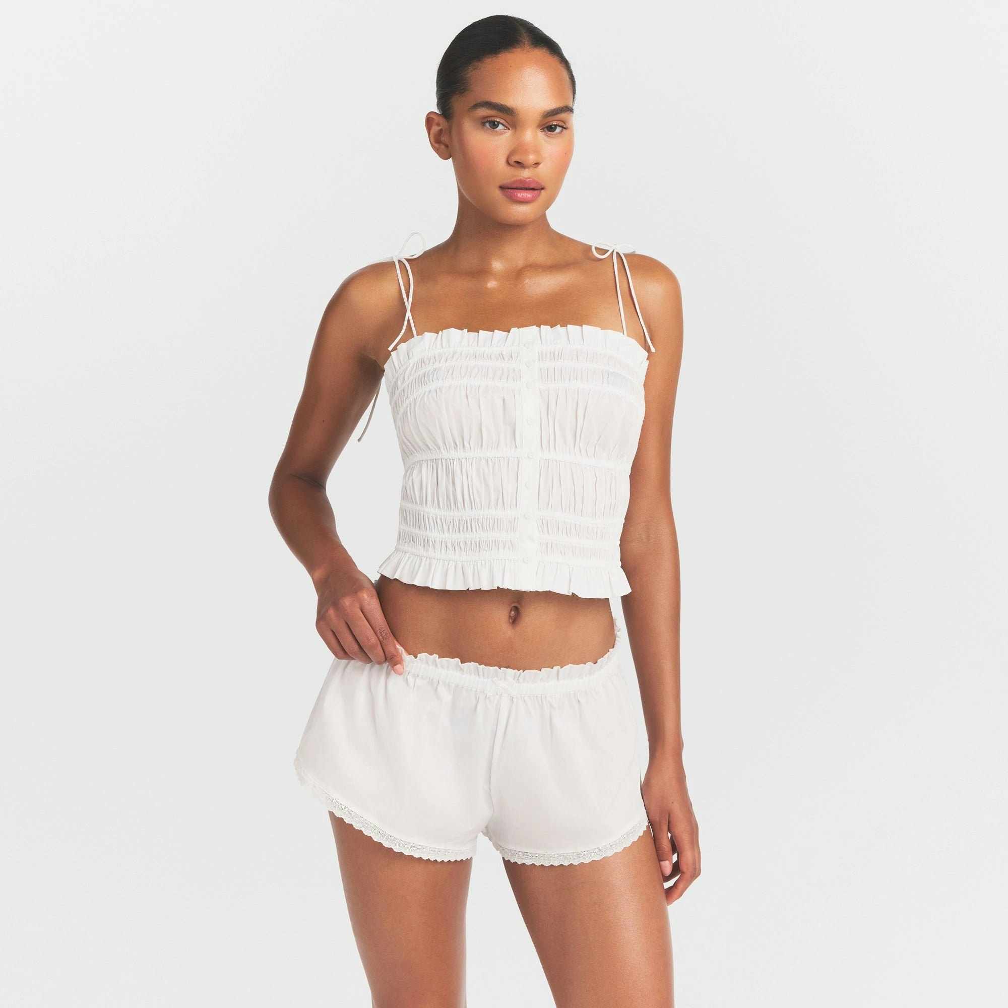 POPLIN APPAREL SHORT - SNOW - image 9