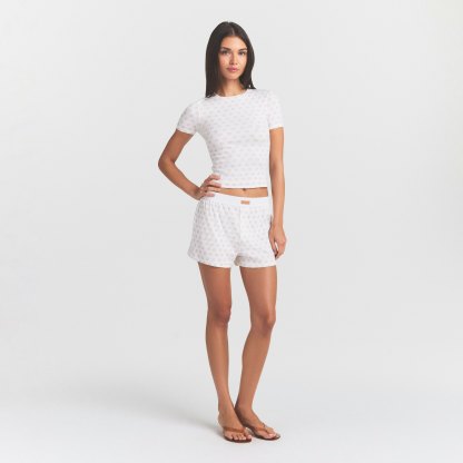 COTTON RIB LOOSE BOXER - OCHRE HORSESHOE PRINT - image 18