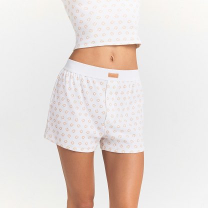 COTTON RIB LOOSE BOXER - OCHRE HORSESHOE PRINT - image 20