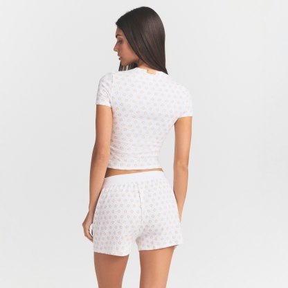COTTON RIB LOOSE BOXER - OCHRE HORSESHOE PRINT - image 21