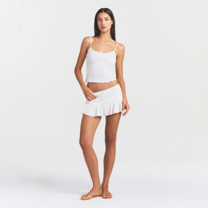 HEAVY POINTELLE MINI SKORT - MARBLE