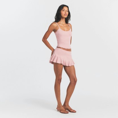 HEAVY POINTELLE MINI SKORT - MORGANITE - image 6