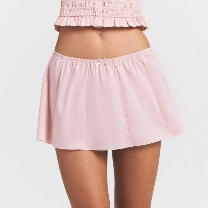 POPLIN APPAREL MINI SKIRT - DUSTY PINK - image 2