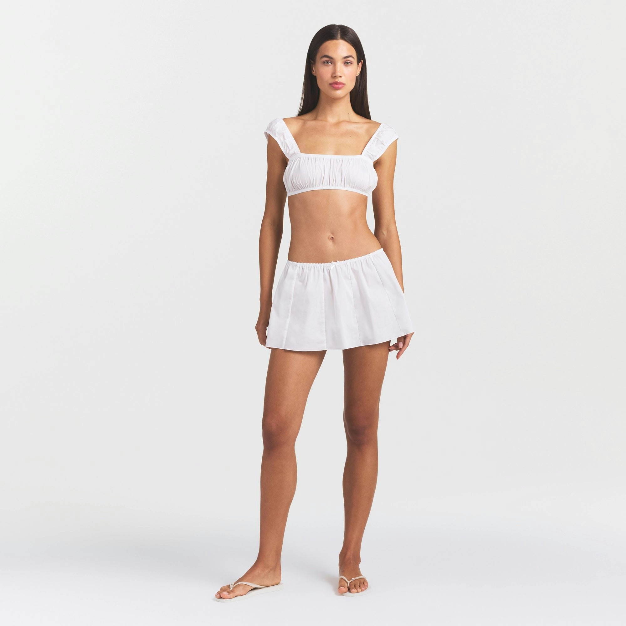 POPLIN APPAREL MINI SKIRT - SNOW - image 7