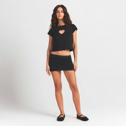LOGO POINTELLE MICRO SKORT - SOOT - image 5